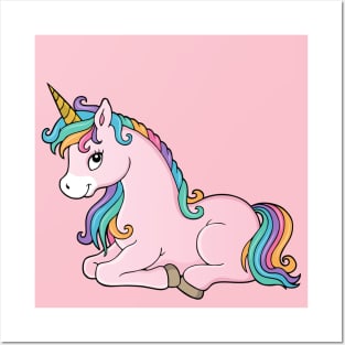 CUTE UNICORN Posters and Art